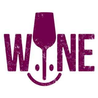 Happy Wine Icon Logo Sticker