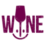 Happy Wine Icon Logo Sticker