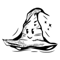 Happy Wizard Hat Sticker