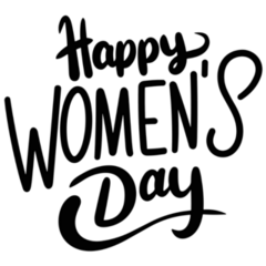Happy Womens Day Text Sticker