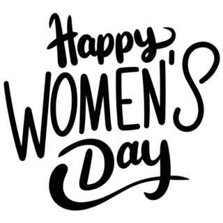 Happy Womens Day Text Sticker