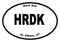 Hard Ack Oval Sticker