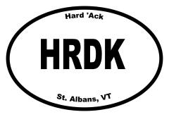Hard Ack Oval Sticker