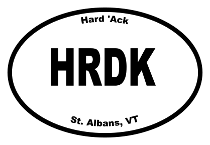 Hard Ack Oval Sticker