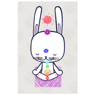 Hare Sits In The Lotus Position Yoga Sticker