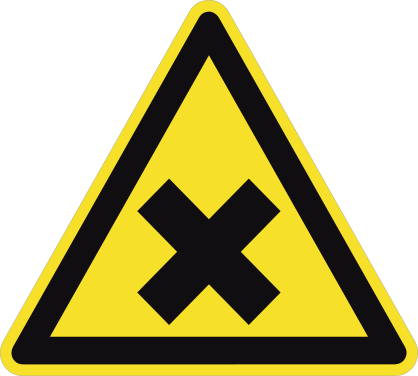 Harmful Materials Sign Sticker