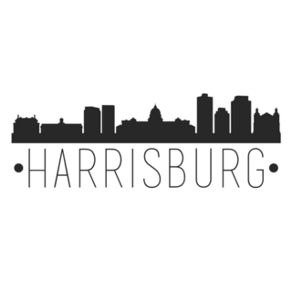 Harrisburg Pennsylvania City Skyline Famous Monuments Sticker