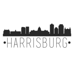Harrisburg Pennsylvania City Skyline Famous Monuments Sticker