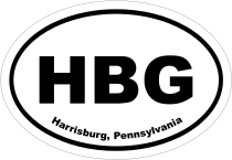 Harrisburg, Pennsylvania Oval Stickers