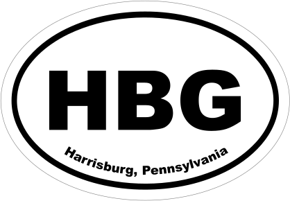 Harrisburg, Pennsylvania Oval Stickers