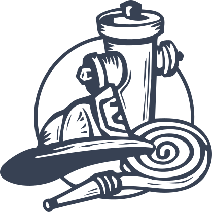 Hat Hydrant And Hose Firefighter Fireman Sticker