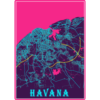 Havana - Cuba Neon Sticker
