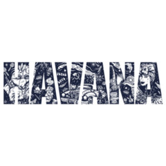 Havana Cuban Lettering Sticker