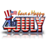 Have A Happy 4th July Lettering Sticker