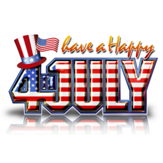 Have A Happy 4th July Lettering Sticker