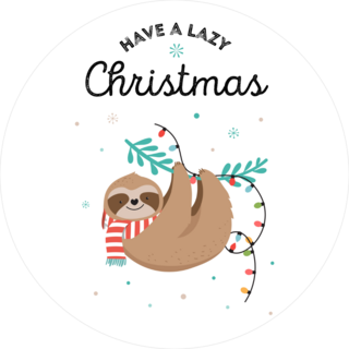 Have A Lazy Christmas Sloth Sticker