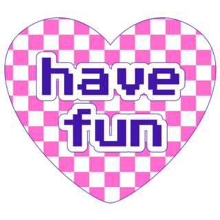 Have Fun 90s Pixel Heart Sticker