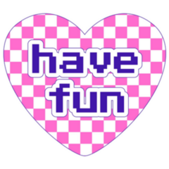 Have Fun 90s Pixel Heart Sticker