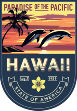 Hawaii Banner Sticker