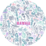 Hawaii Doodle Traditional Hawaiian Culture Symbols Sticker