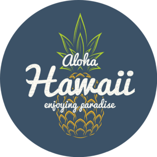 Hawaii Enjoying Paradise Pineapple Sticker
