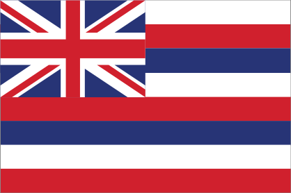 Hawaii Hi State Flag Sticker