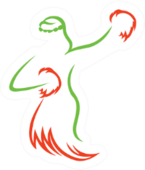 Hawaii Hula Dance Outline Sticker