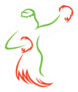 Hawaii Hula Dance Outline Sticker