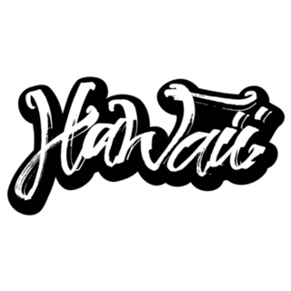 Hawaii Modern Calligraphy Sticker