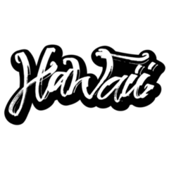 Hawaii Modern Calligraphy Sticker