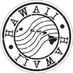 Hawaii Stamp Postal Sticker