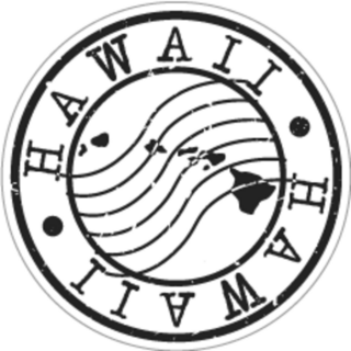 Hawaii Stamp Postal Sticker