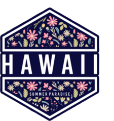 Hawaii Summer Paradise Floral Sticker