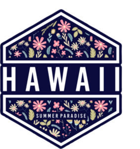 Hawaii Summer Paradise Floral Sticker