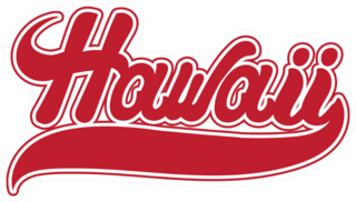 Hawaii Swish Lettering Sticker