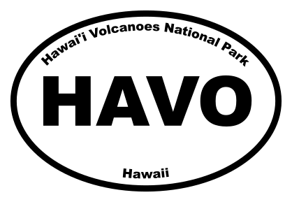 Hawaii Volcanoes National Park Oval Sticker