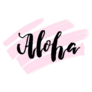 Hawaiian Greeting Aloha On Pink Sticker