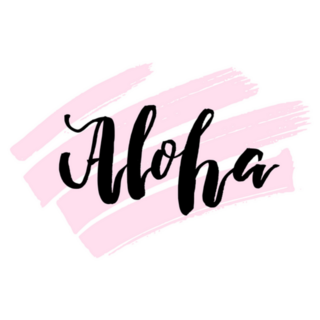 Hawaiian Greeting Aloha On Pink Sticker