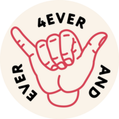 Hawaiian Shaka 4Ever And Ever Sticker