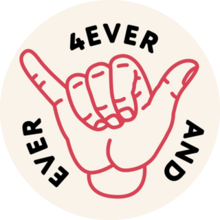 Hawaiian Shaka 4Ever And Ever Sticker