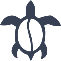 Hawaiian Turtle With Stripe Sticker