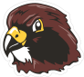 Hawk Head Mascot Sticker