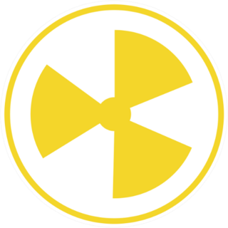 Hazard Nuclear Icon Illustration Sticker