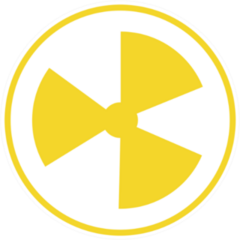 Hazard Nuclear Icon Illustration Sticker