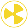 Hazard Nuclear Icon Illustration Sticker