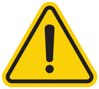 Hazard Warning Attention Sign Sticker