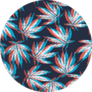 Hazy Trippy Marijuana Pattern Sticker