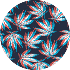 Hazy Trippy Marijuana Pattern Sticker