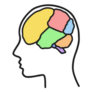 Head And Brain Colorful Illustration Sticker 