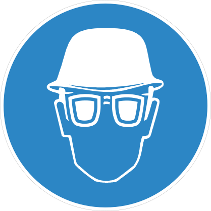 Head And Eye Protection Sign Sticker